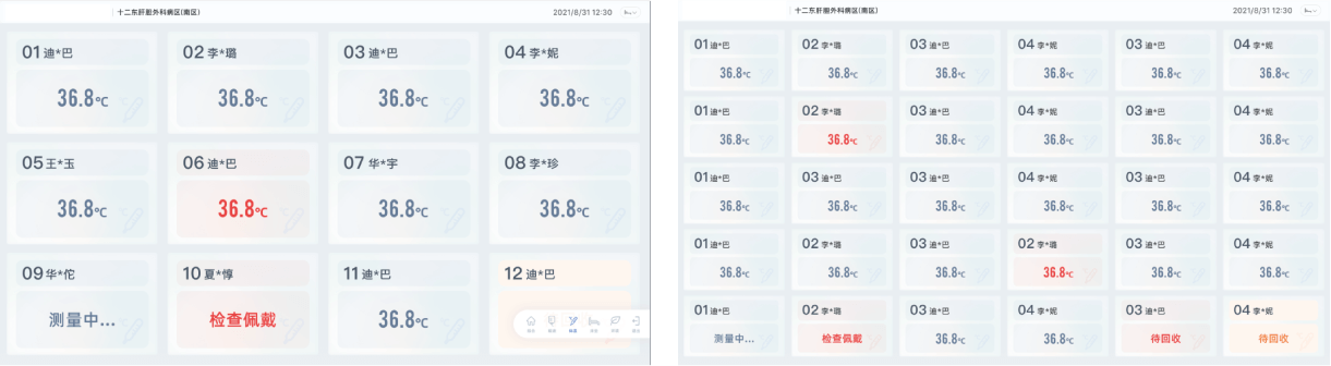 体温监控系统界面